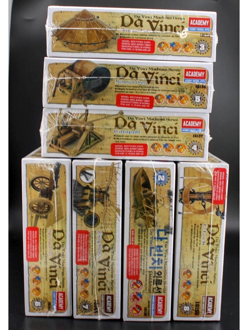 7 Academy Da Vinci Machines Series Model Kits Leonardo L3 Sealed
